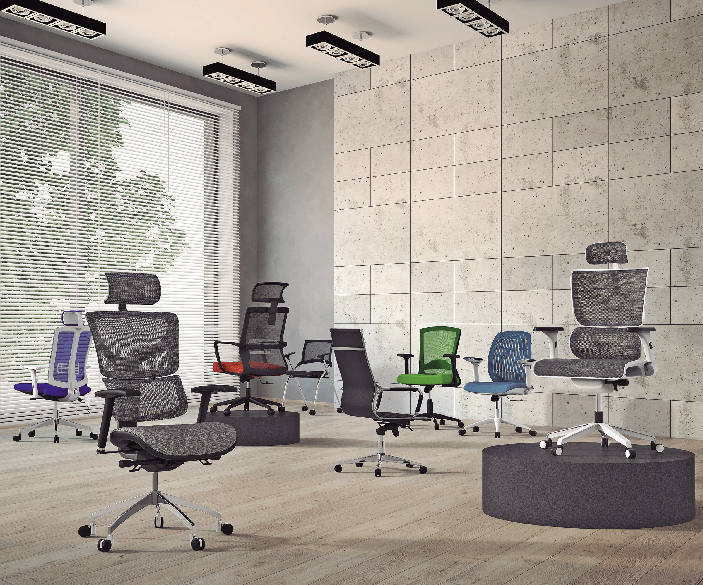 Ambientada Linea de sillas