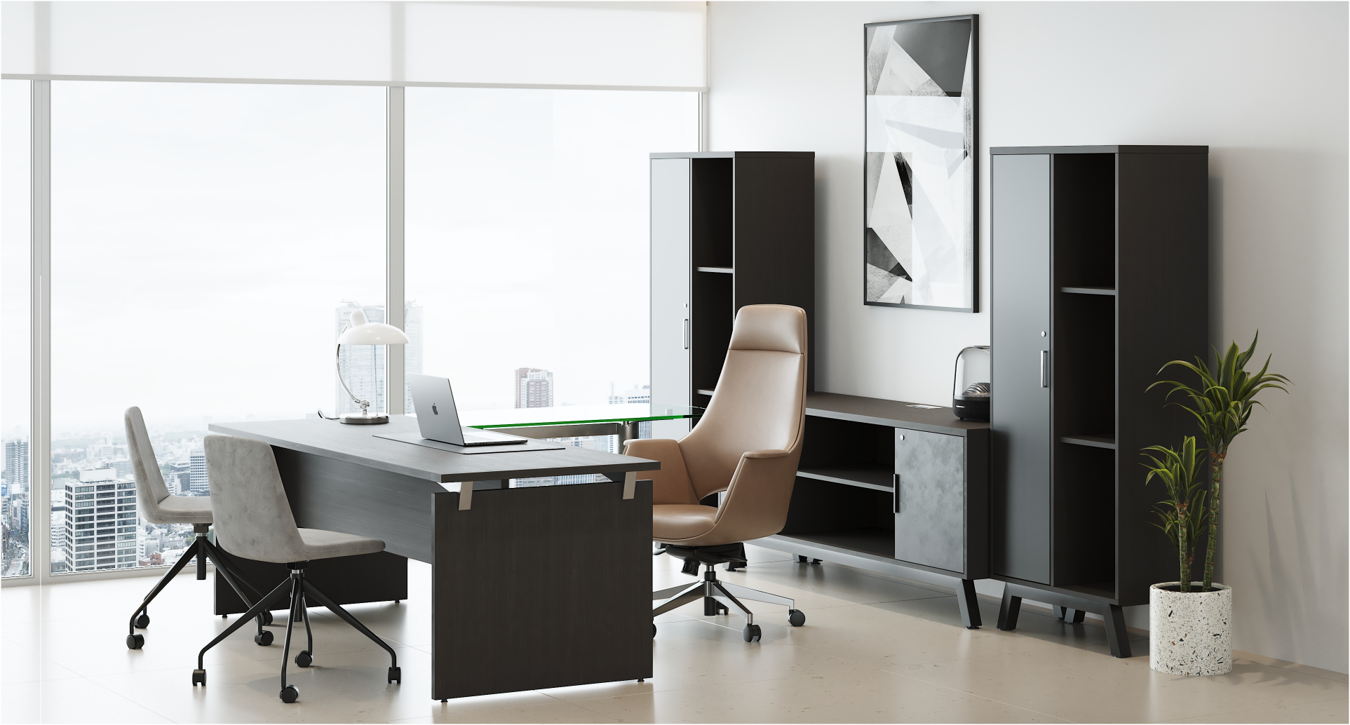 Muebles de oficina estaciones abiertas