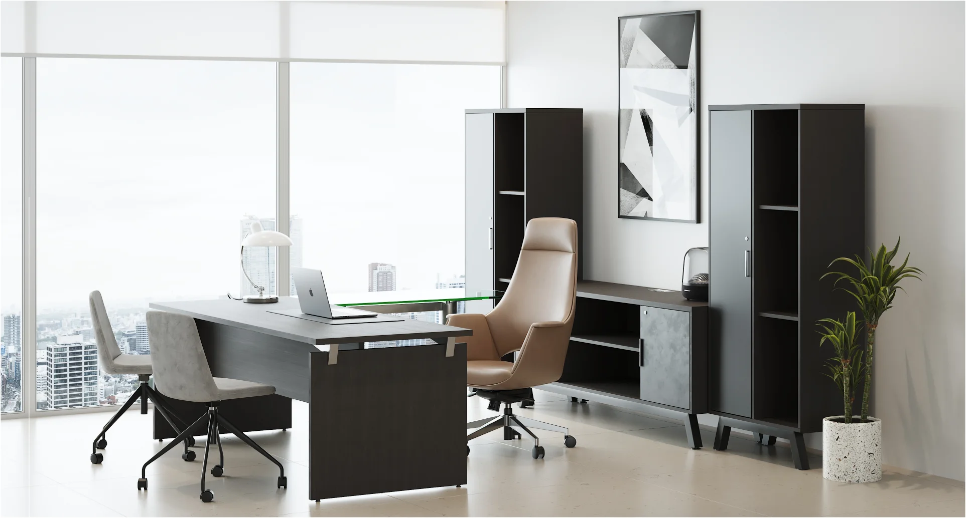 Muebles de oficina estaciones abiertas